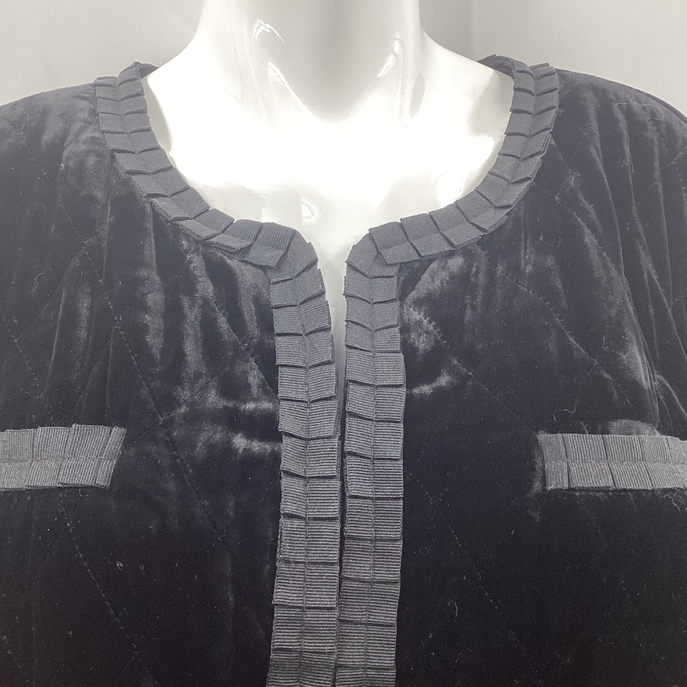 Talbots Black Velvet Jacket - Picture 2 of 10